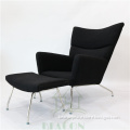 Wing Lounge Chair with Footrest